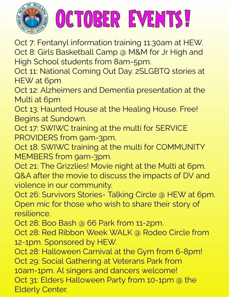 Oct events 